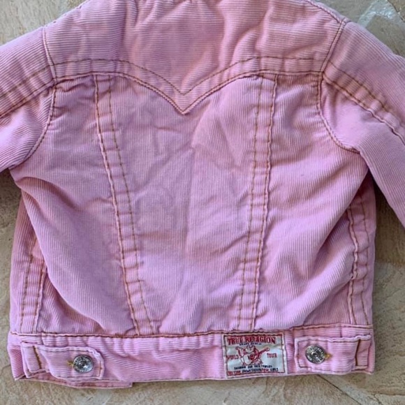 Girls True Religion jacket pink size 6/7 - Picture 1 of 2